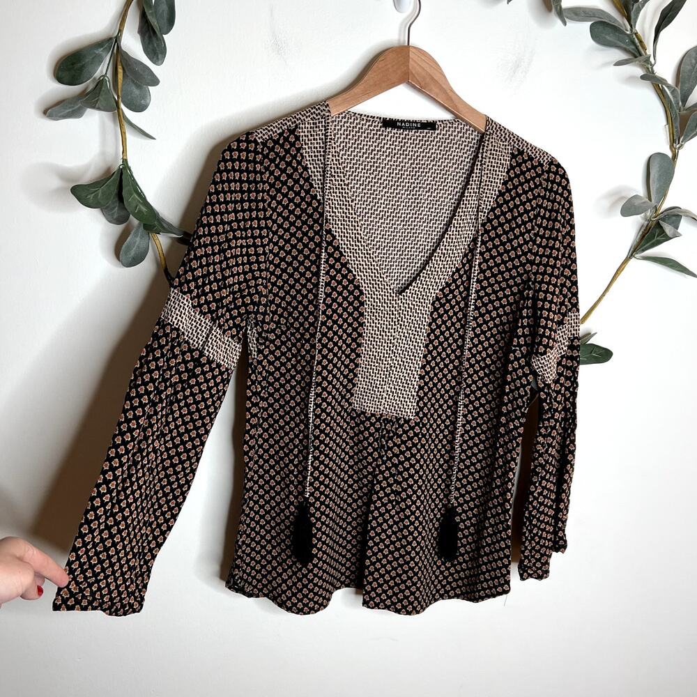 Nadine Milano V Neck Blouse LAST CALL